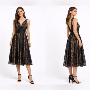Marc Bouwer Black and Gold Dress